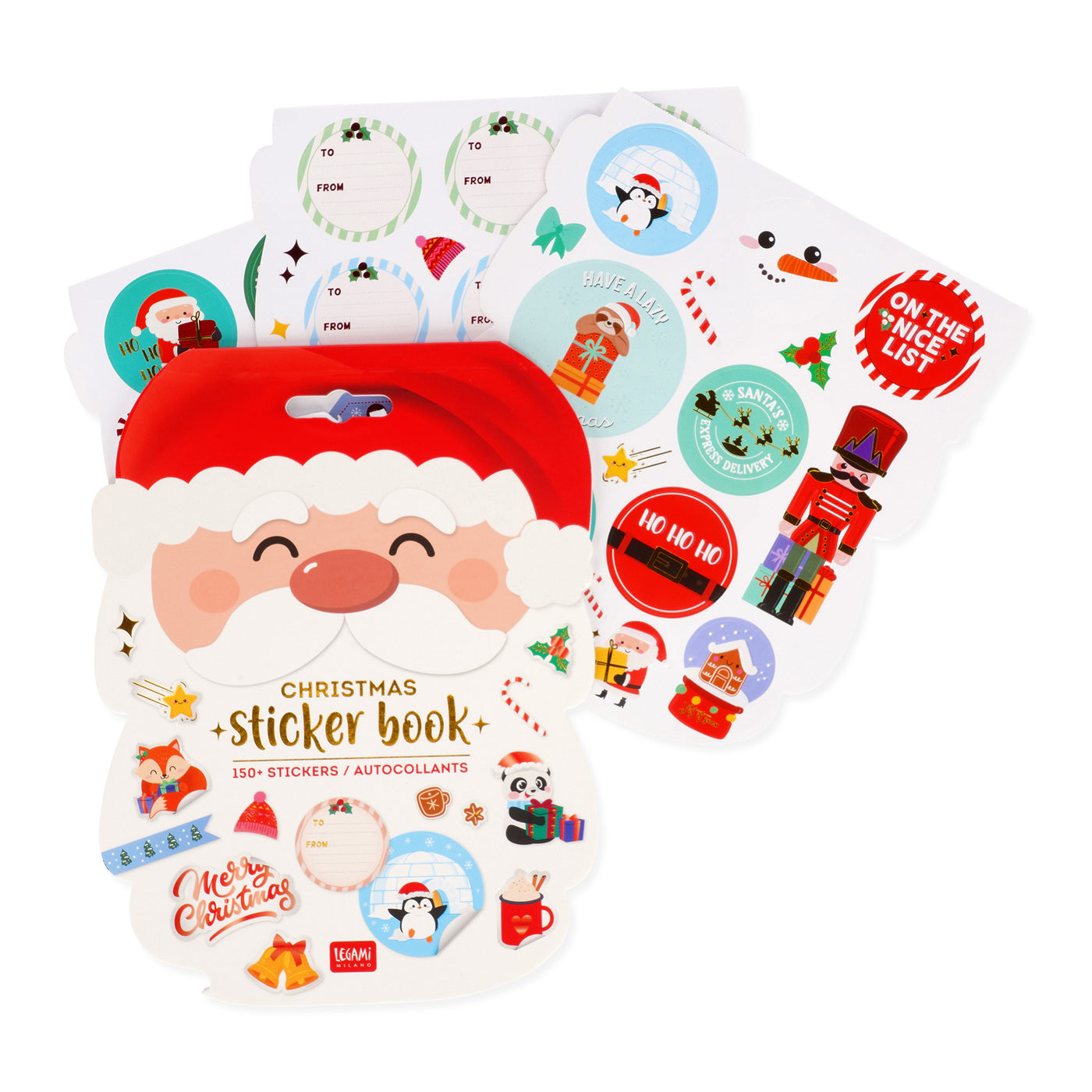 Legami Christmas 2025 - Santa Claus Sticker Book - Set of 150
