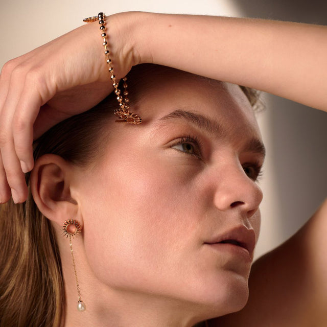 Tipperary Crystal Bracelet - Soleil Collection - Ball Chain with Sun Charm