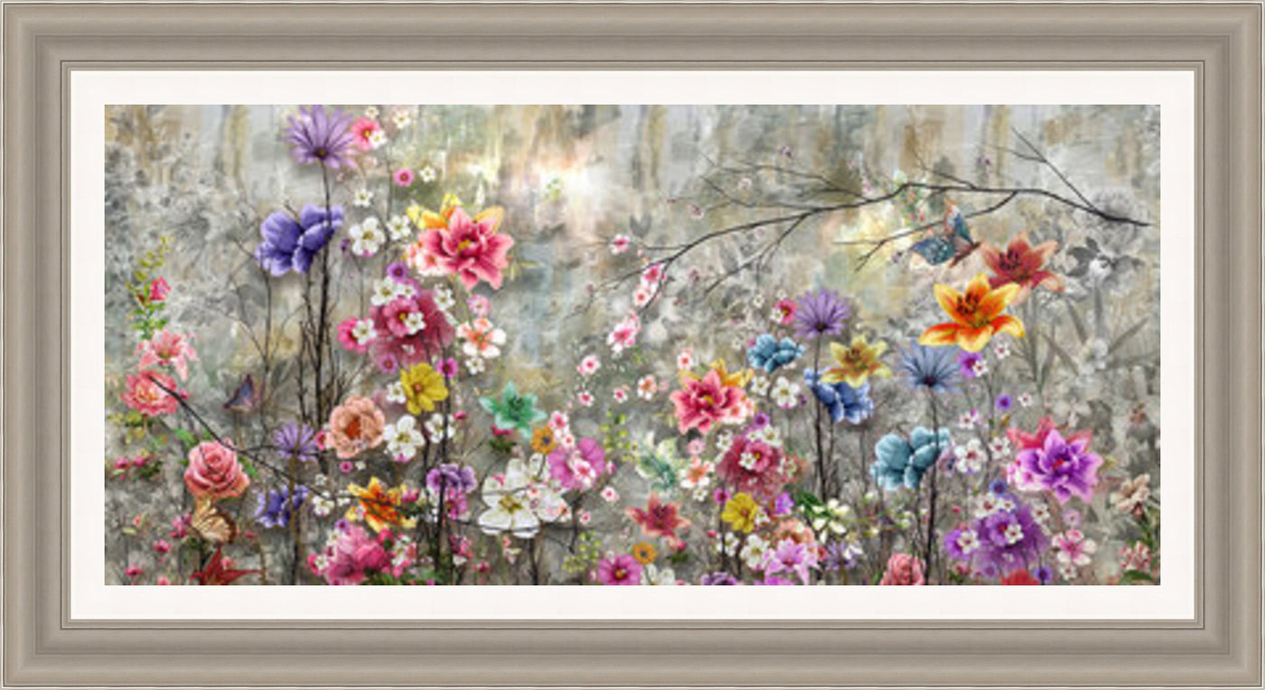 Spring Multi Coloured Flowers - Art On Glass- **CLICK & COLLECT ONLY**
