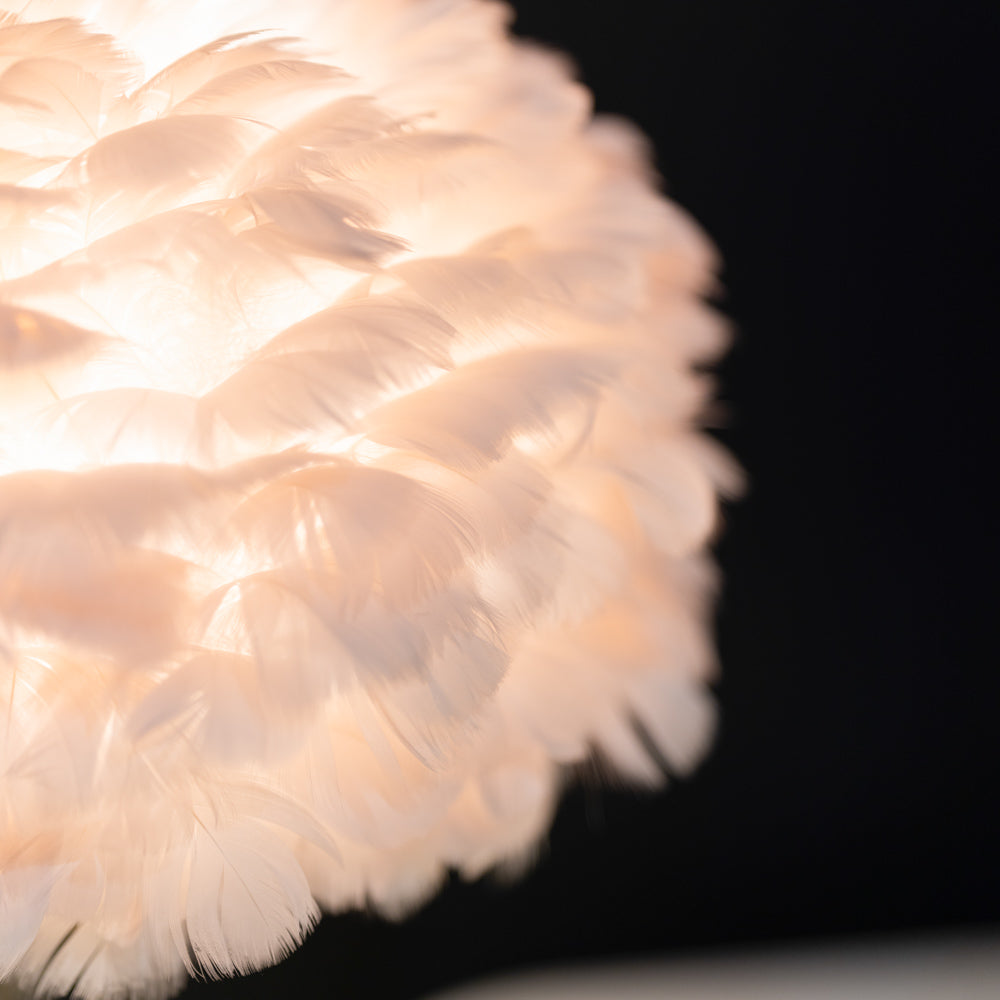 Tara Lane Table Lamp -  Pink/White Feather