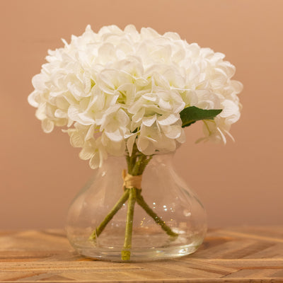 Tara Lane Artifical Floral & Plant Collection - Silk Hydrangea with Vase