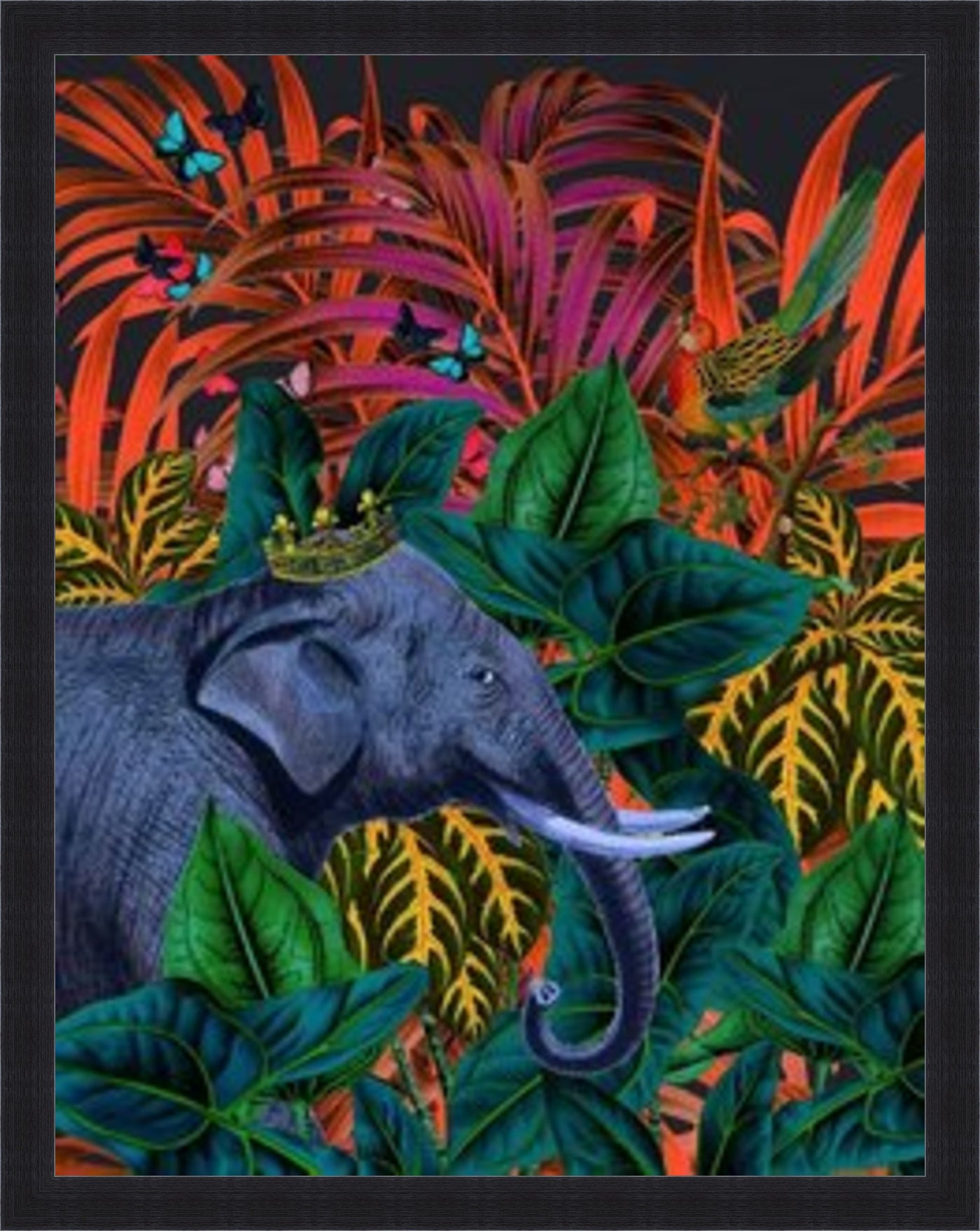 Tropical Jungle 1 Framed Picture - Art on Glass - **CLICK & COLLECT ONLY**