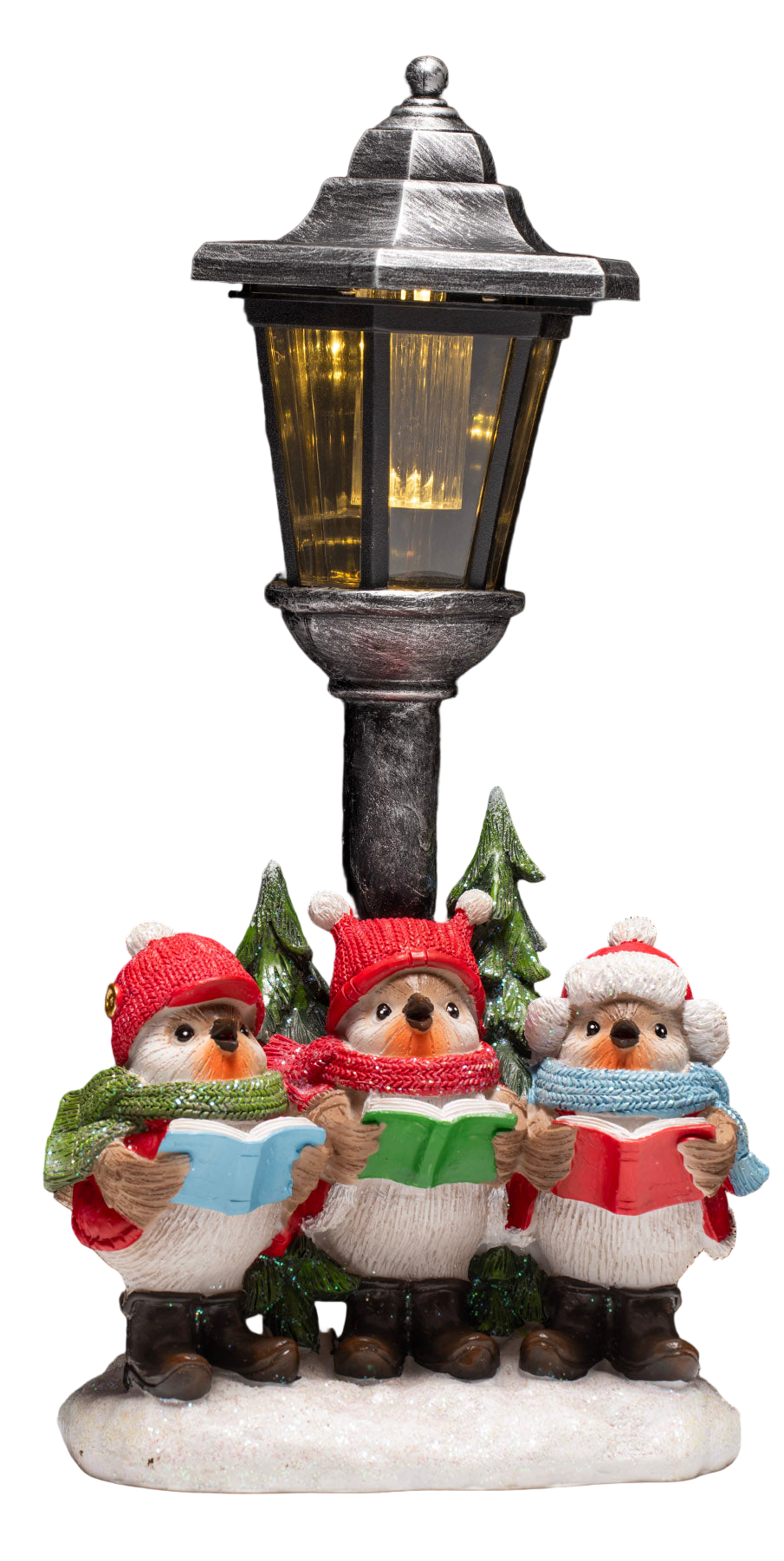 The Grange Interiors Christmas Robins under Lamp Post
