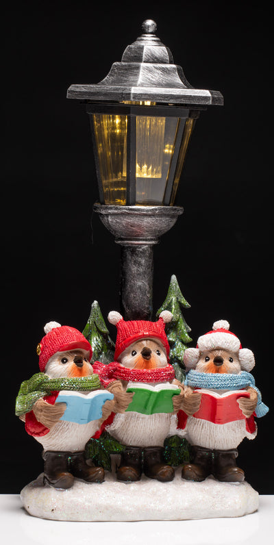 The Grange Interiors Christmas Robins under Lamp Post