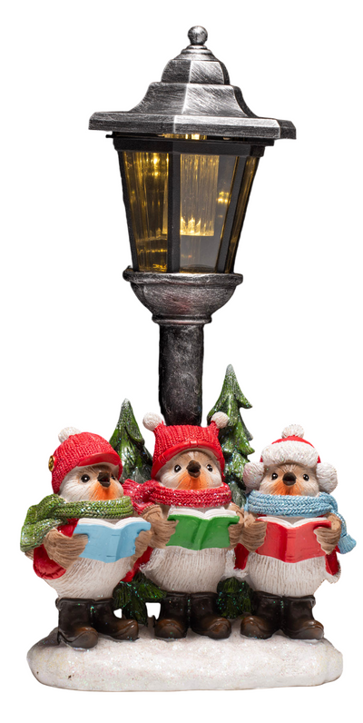 The Grange Interiors Christmas Robins under Lamp Post