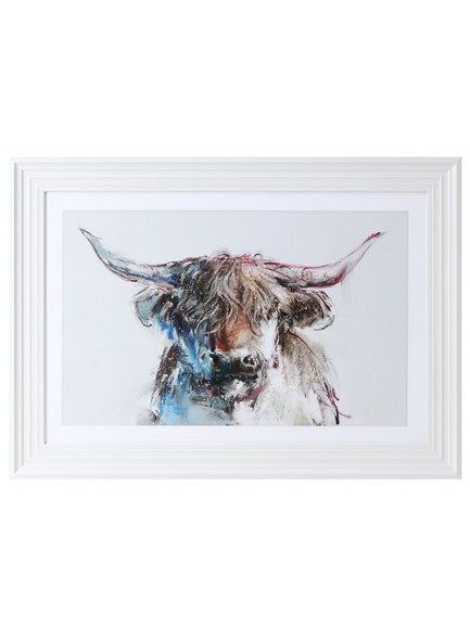 Stonewall Gallery Framed & Mounted Textured Highland Bull Picture  **CLICK & COLLECT ONLY**