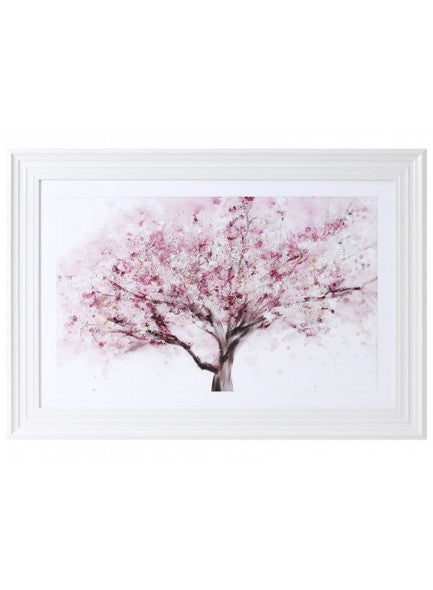 Stonewall Gallery Framed & Mounted Textured Cherry Blossom Tree Picture  **CLICK & COLLECT ONLY**