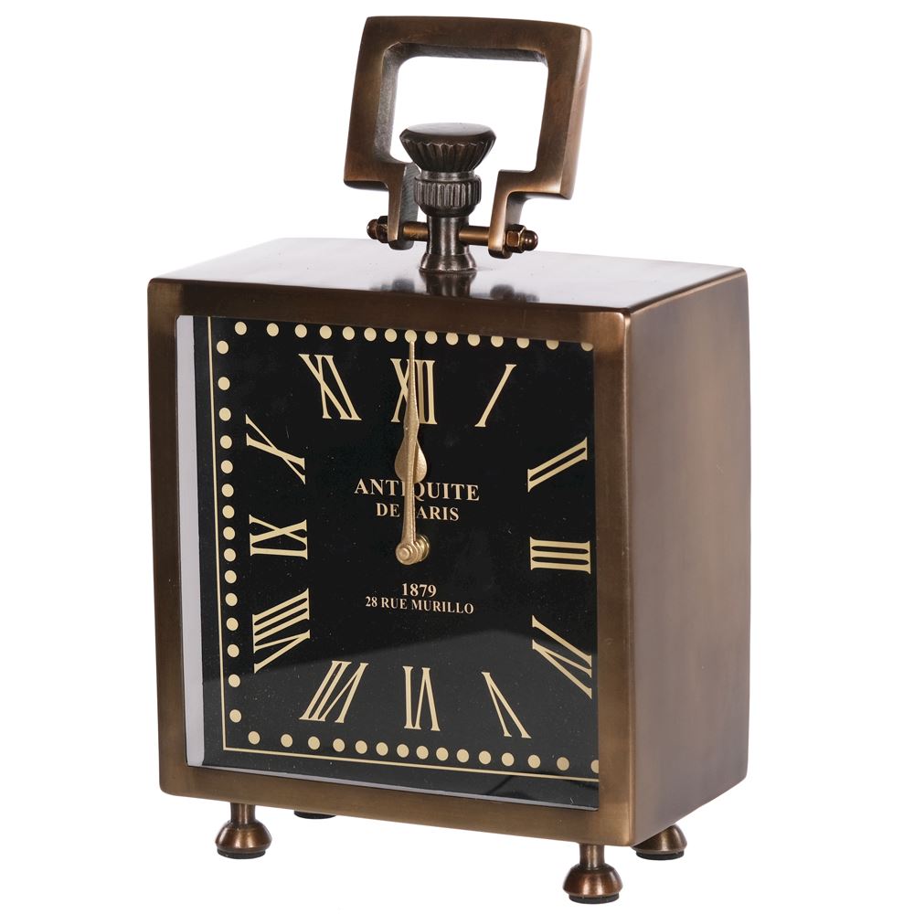 Fern Cottage Clock - Square Brass Mantle