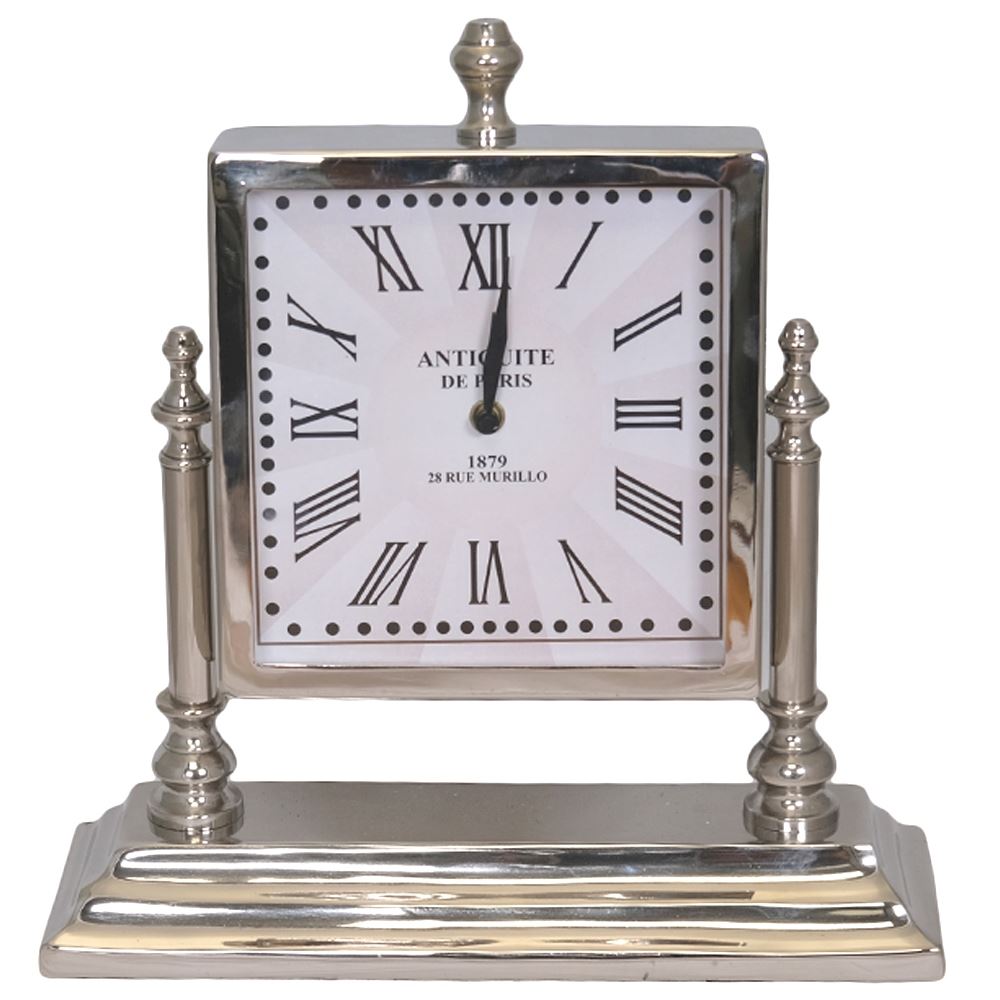 Fern Cottage Clock - Classic Silver Mantle