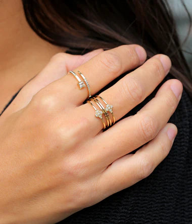 Zag Bijoux Ring Collection - Gold Plated Steel