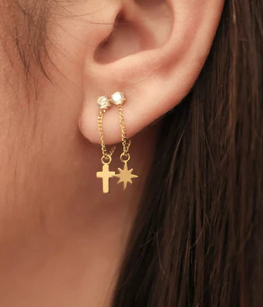 Zag Bijoux Earring Collection - Gold Plated Steel