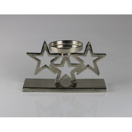 Silver Star Candle Holder