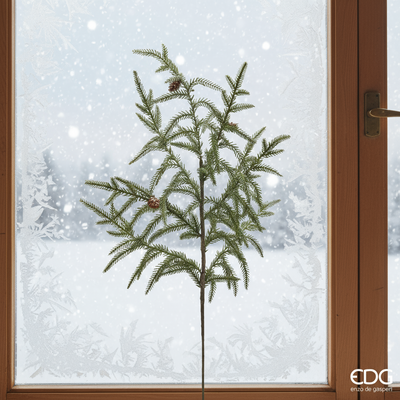 Christmas Floristry Stem - Green Pine Branch