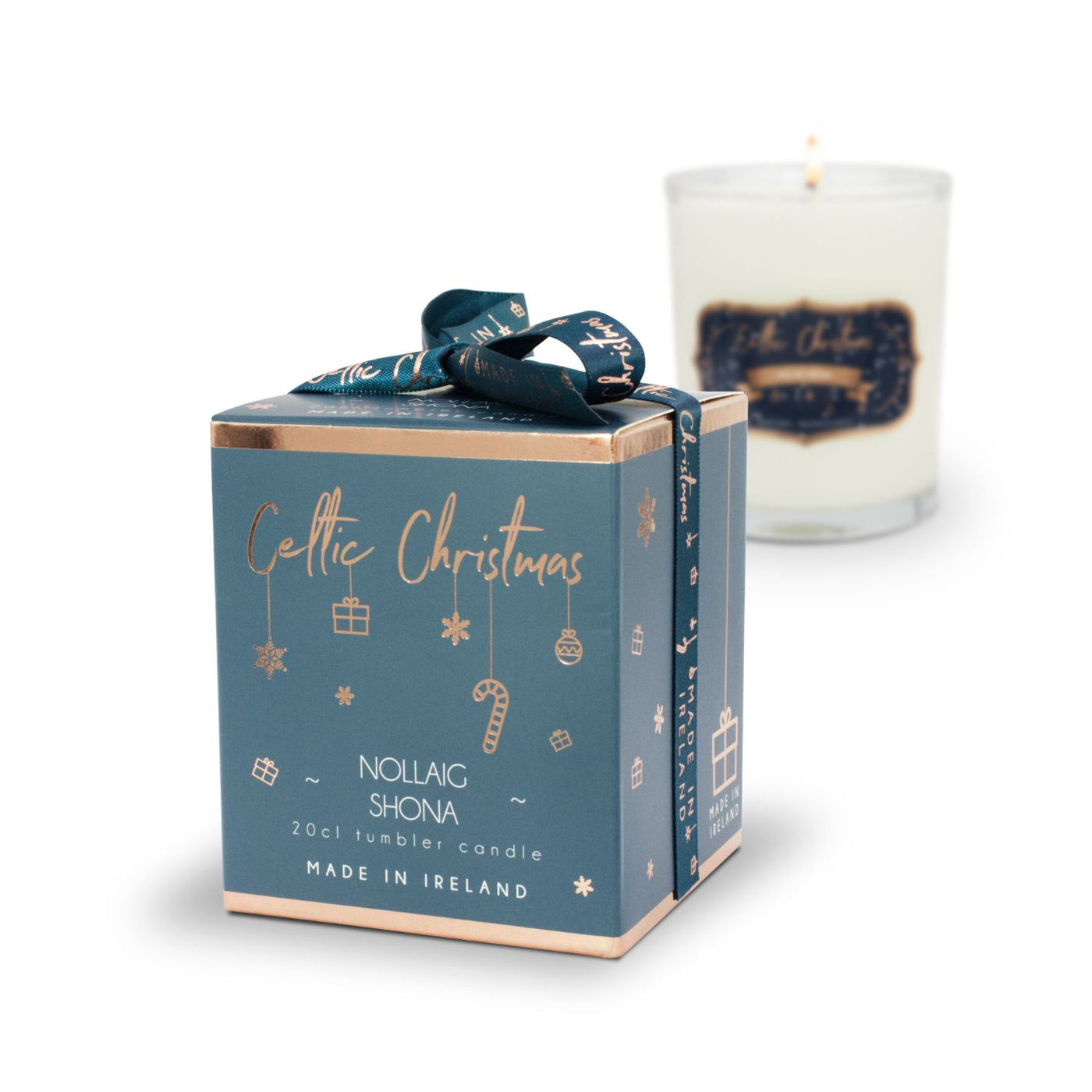 Celtic Candles Christmas 2023 Ribbon Candle - 20cl