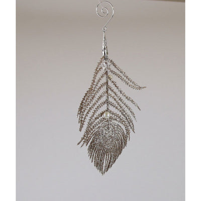 Champagne Fern Hanging Decoration with Pearl