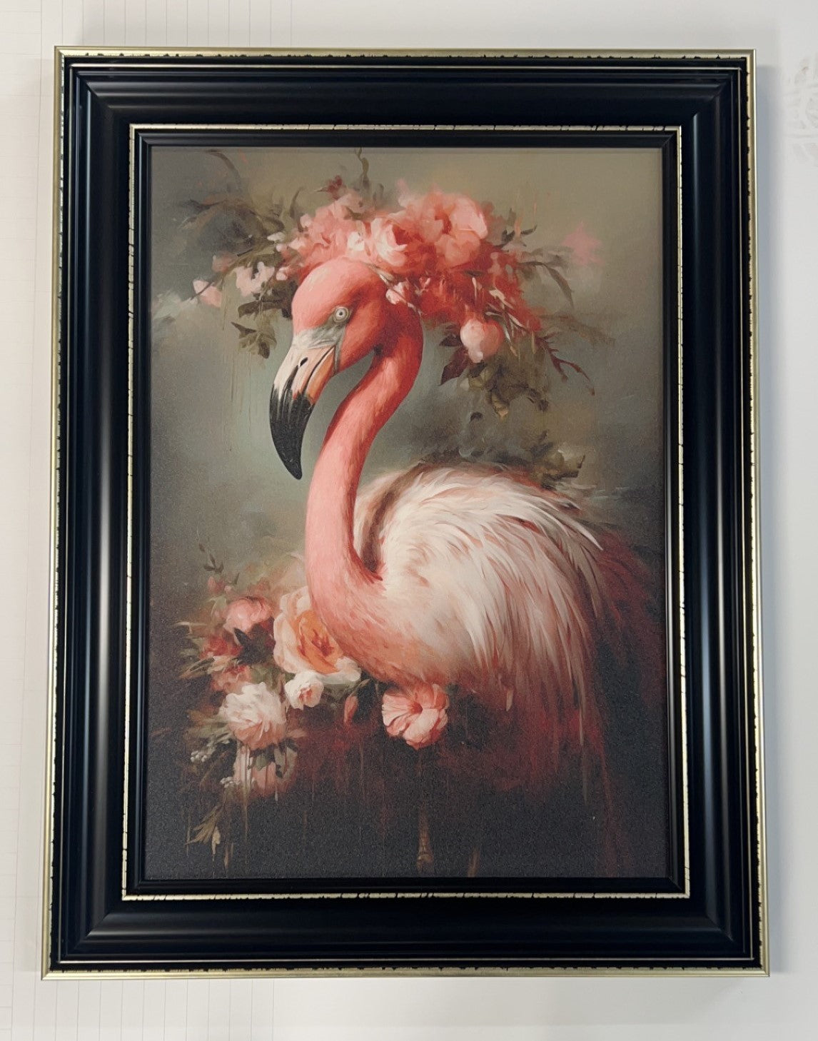 Framed Gel Print Picture - Floral Flamingo 1 & 2 **CLICK & COLLECT ONLY**