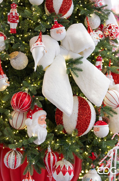 Christmas Bow - Fluffy White Large/Small