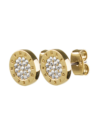 Dyrberg Kern Earrings - Alecia Stud with White Crystals