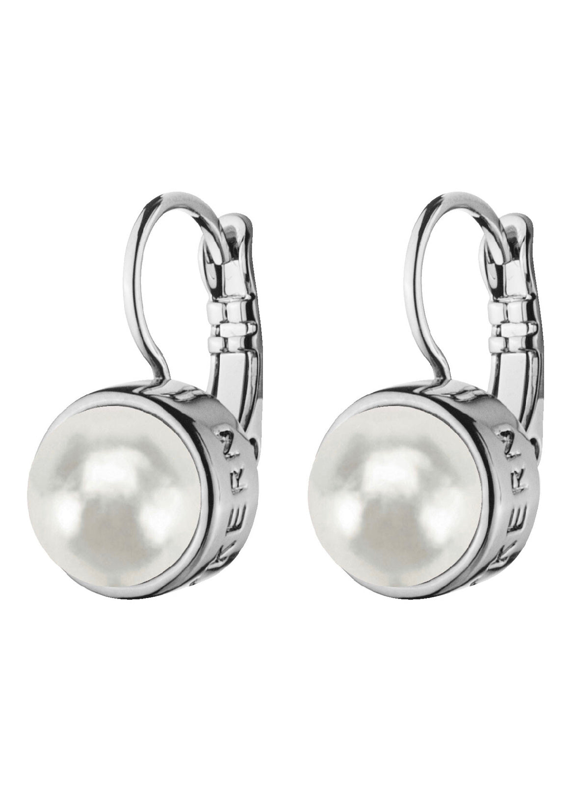 Dyrberg Kern Earrings - Lulu Silver Hook with White Pearl