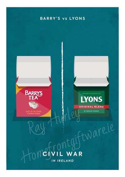 Ray Hurley Prints - Civil War in Ireland – Barrys vs Lyons - Framed/Unframed