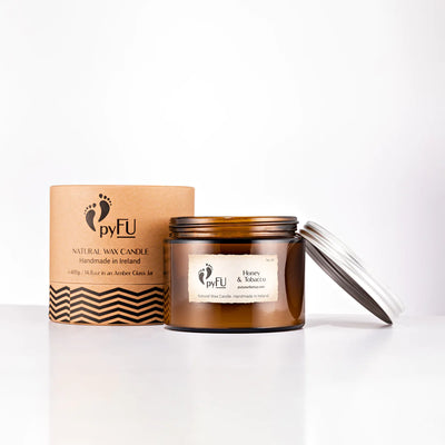 pyFU 400g Natural Wax Candle - Honey & Tobacco