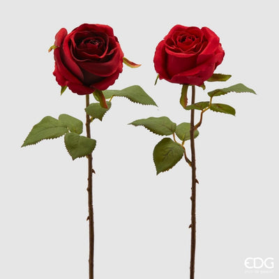 Christmas Floristry Stem - Red Velvet Rose