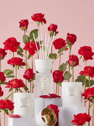 Christmas Floristry Stem - Red Velvet Rose