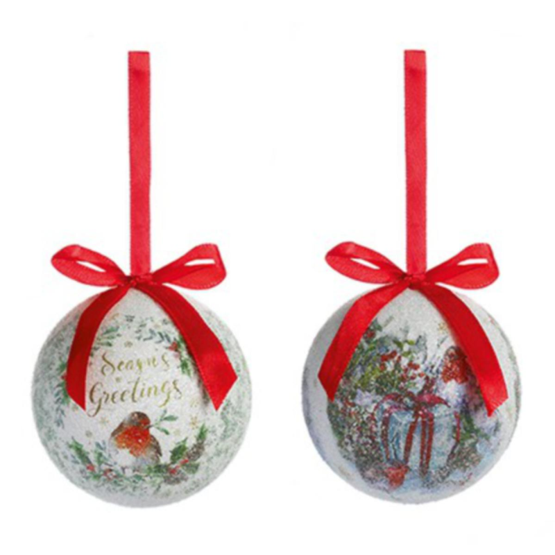 Christmas Tree Hanging Decoration - Decoupage Baubles