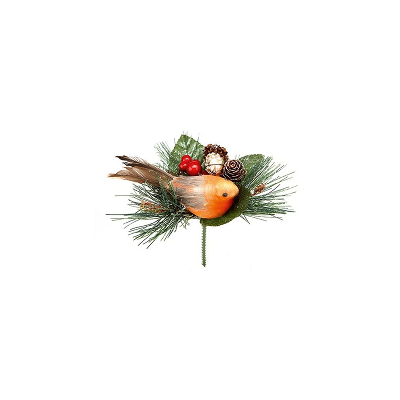 Christmas Floristry Pick - Robin