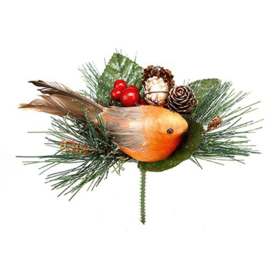 Christmas Floristry Pick - Robin