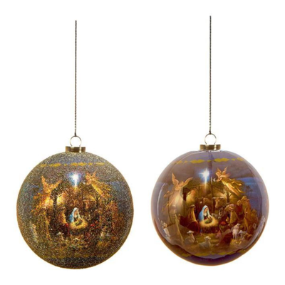Christmas Tree Hanging Decoration - Decoupage Baubles