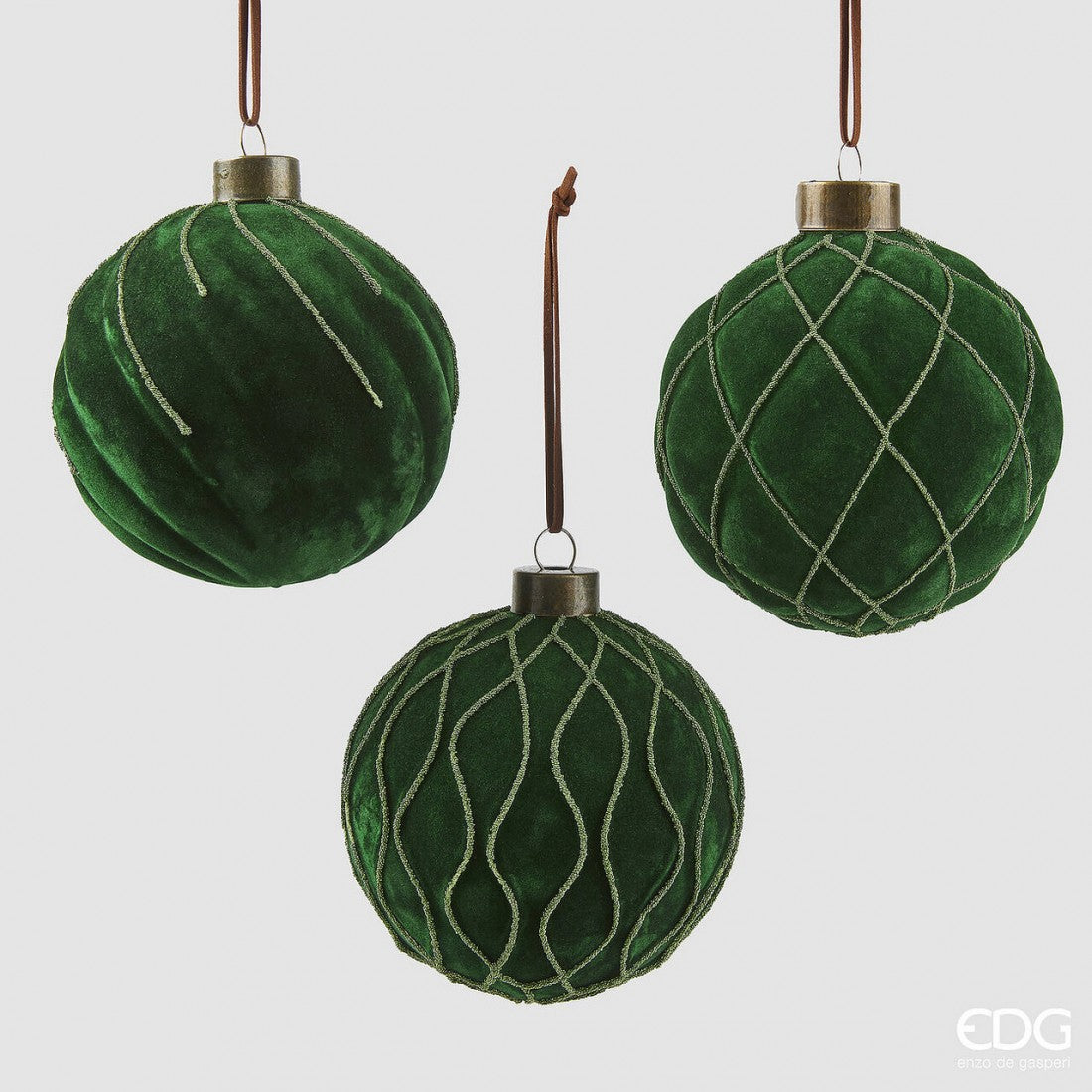 Christmas Tree Decoration - Green Velvet