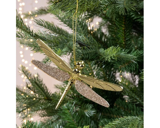 Gold Glitter Dragonfly