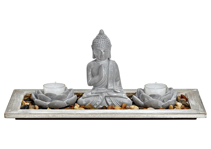 Grey Buddha Tealight Holder