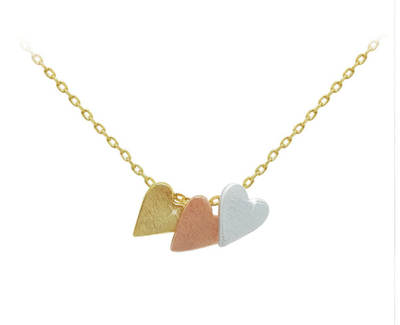 Tipperary Crystal Pendant - Classics Collection - Three Tone Heart