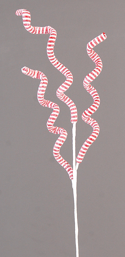 Red & White Candy Cane Branch