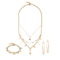 Coeur De Lion Boho Gold & White Freshwater Pearls Necklace