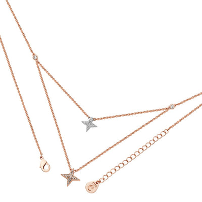Tipperary Crystal Pendant - Star Collection - Double Floating Pave Star