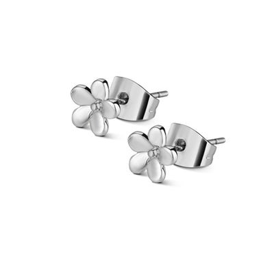 Newbridge Silverware Earrings - Flower Stud - Silver Plated