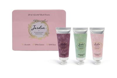Tipperary Crystal Jardin Collection Hand Cream Gift Tin - Set of 3