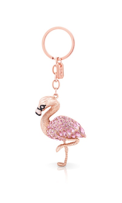 Tipperary Crystal Keyring - Sparkle Flamingo
