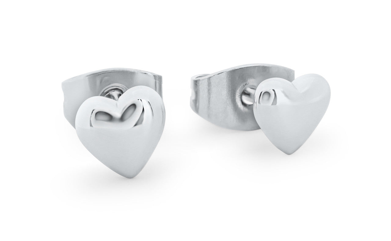 Tipperary Crystal Earrings - Heart Collection - Stud Heart