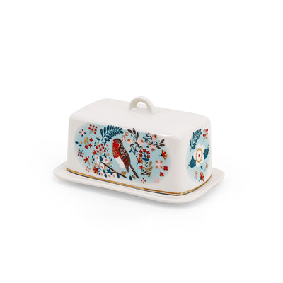 Tipperary Crystal Birdy Butter Dish