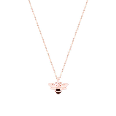 Tipperary Crystal Pendant - Bees Mini - Rose Gold Plated