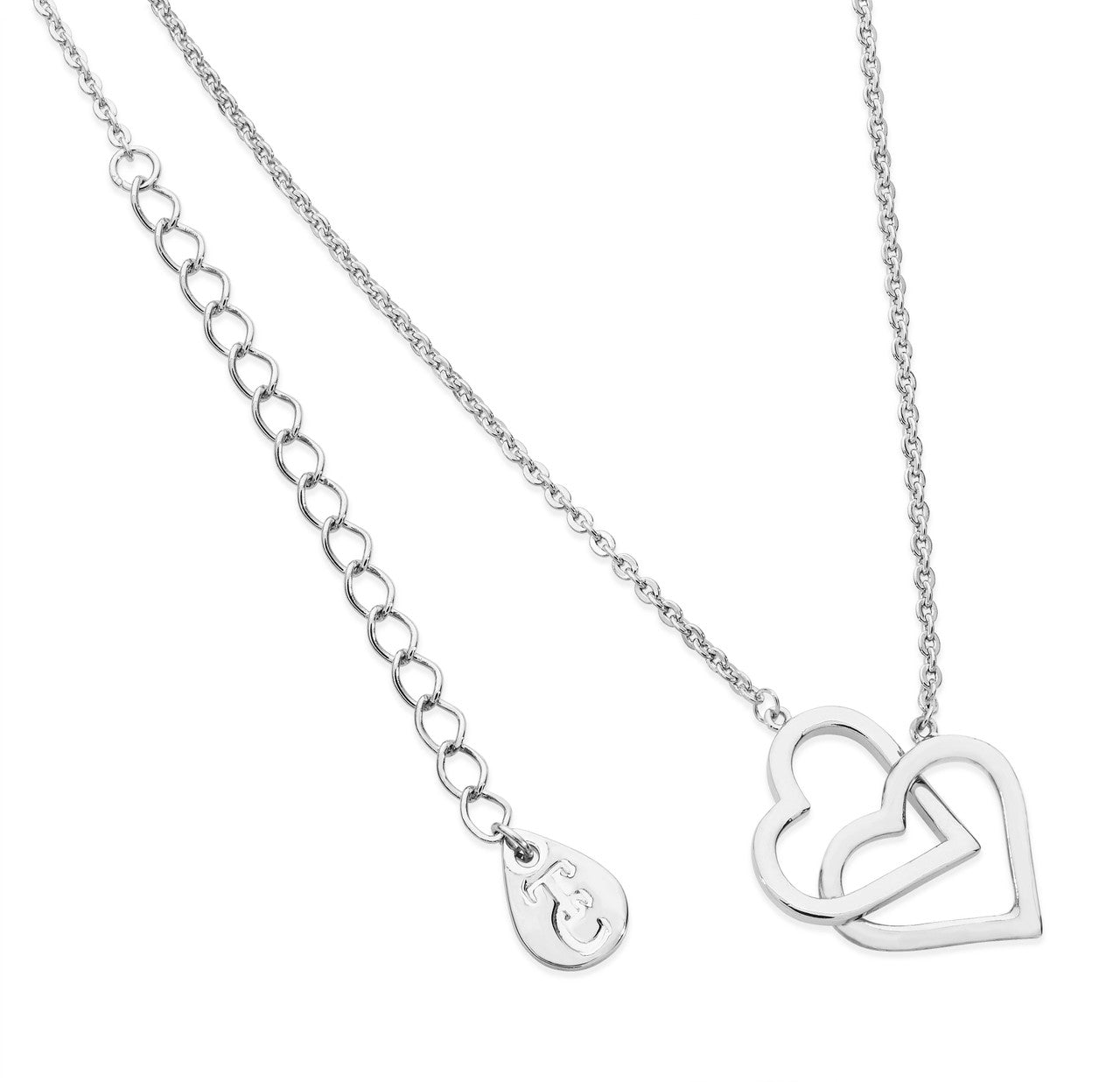 Tipperary Crystal Pendant - Sterling Silver Collection - Interlocking Heart