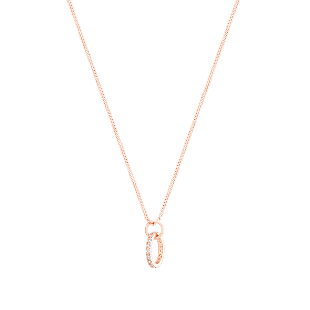 Tipperary Crystal Pendant - Pavé Circle Collection -  Ring Pendant - Rose Gold Colour