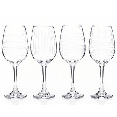 Newgrange Living Clear Cut Wine Glass - Set of 4