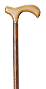 Classic Canes Melbourne Derby with Light Brown Handle & Dark Brown Stick