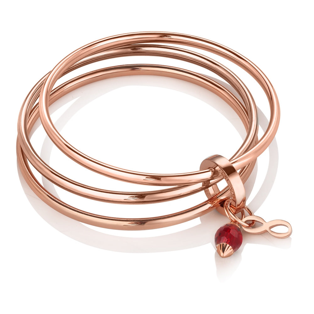 Newbridge Silverware TI-AMO Collection Birthstone Triple Bangle