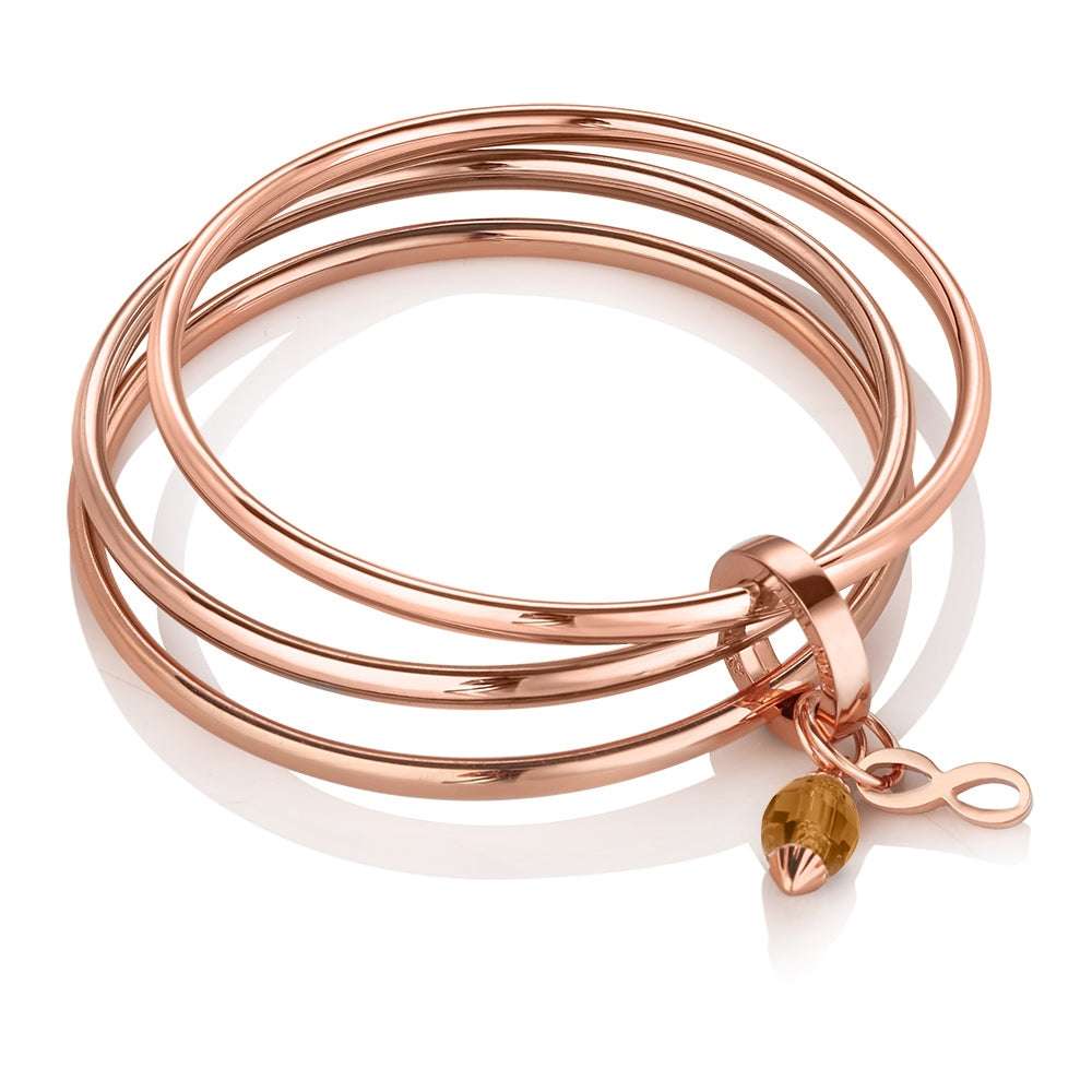 Newbridge Silverware TI-AMO Collection Birthstone Triple Bangle
